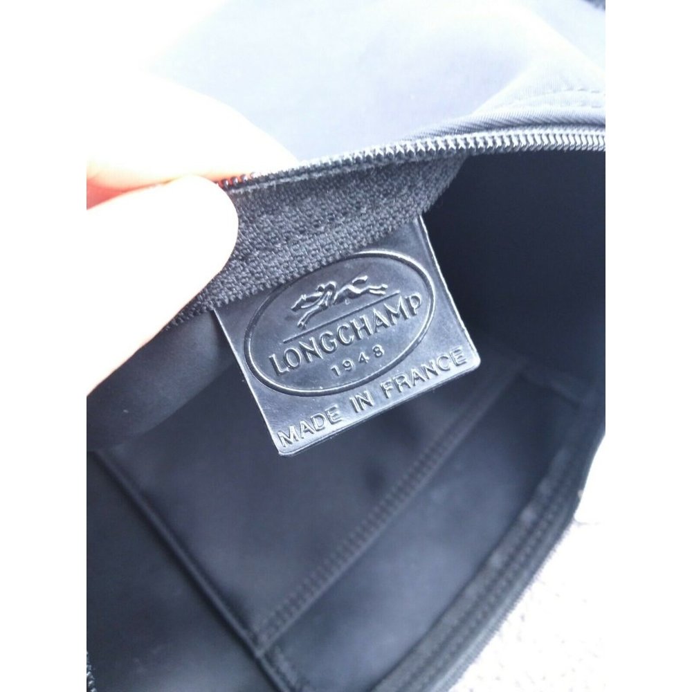 Longchamp Black Nylon Small Crescent Mini Hobo - Picture 7 of 12